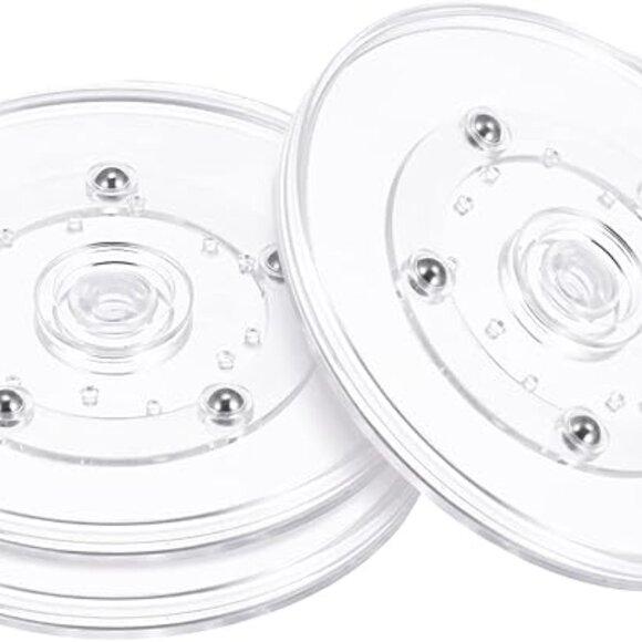 5 inch Clear Rotating Swivel Stand Lazy Susan Turntable Display - Picture 5 of 6